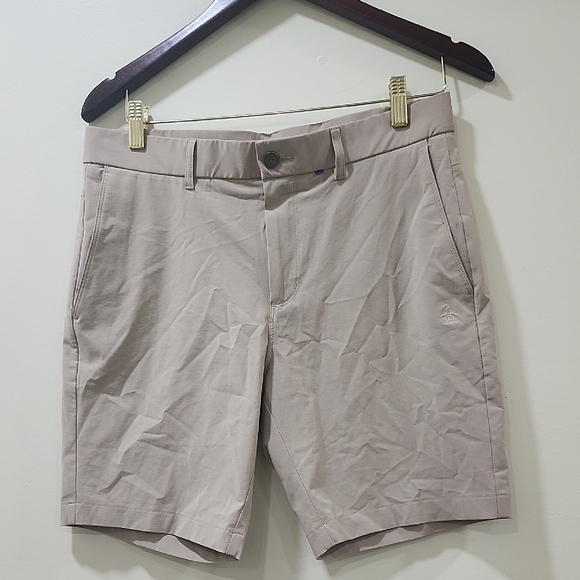 Penguin Tan Flat Front Shorts with Classic Design - Picture 1 of 9